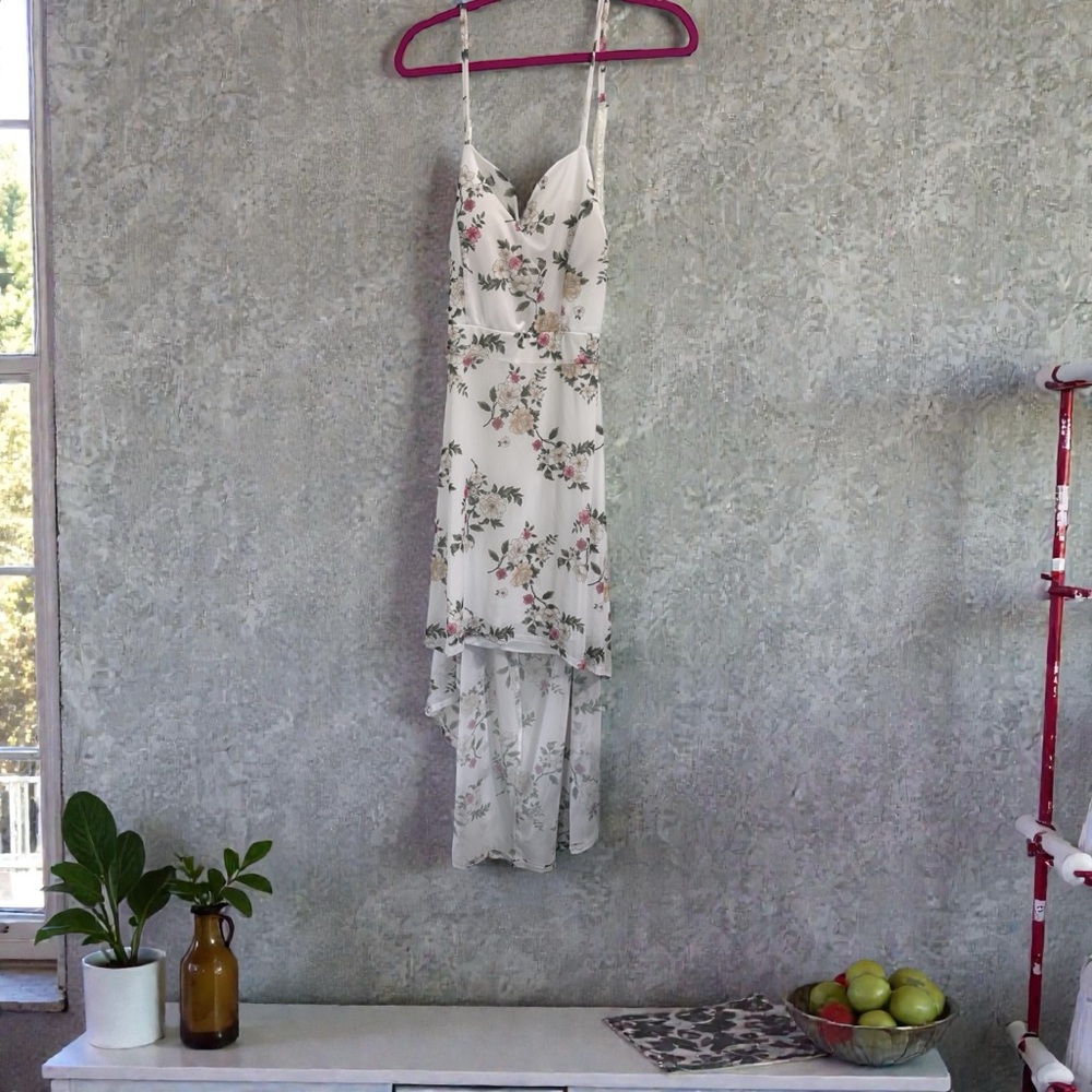 Floral White Women's Dress